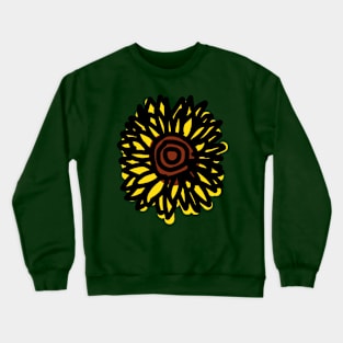 Nature Art Abstract Yellow Sunflower Crewneck Sweatshirt